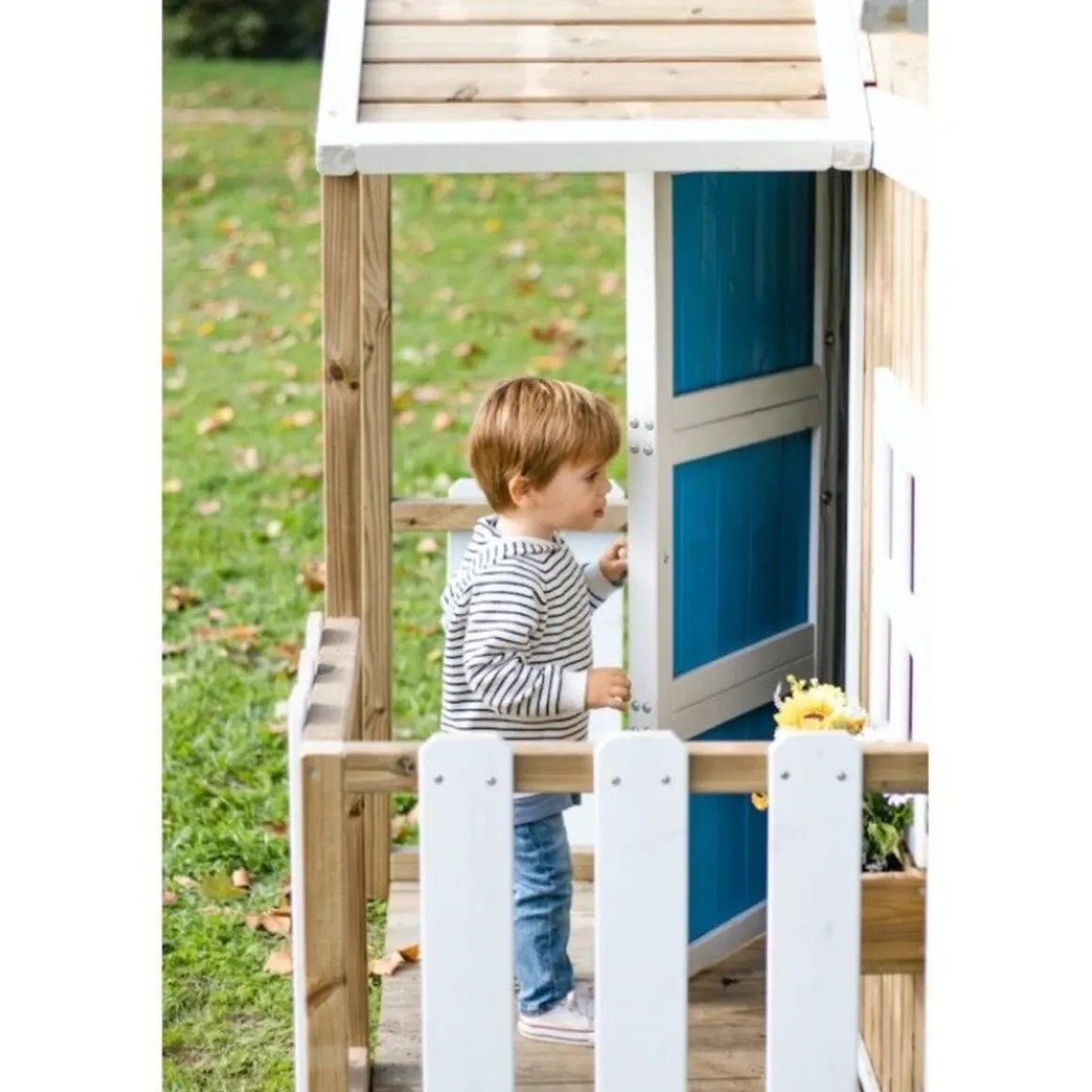 Casita infantil Olden de madera Azul