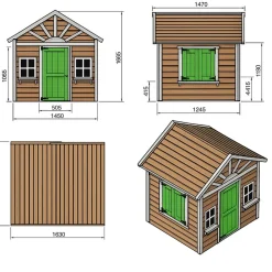 Casita infantil Visby de madera Verde