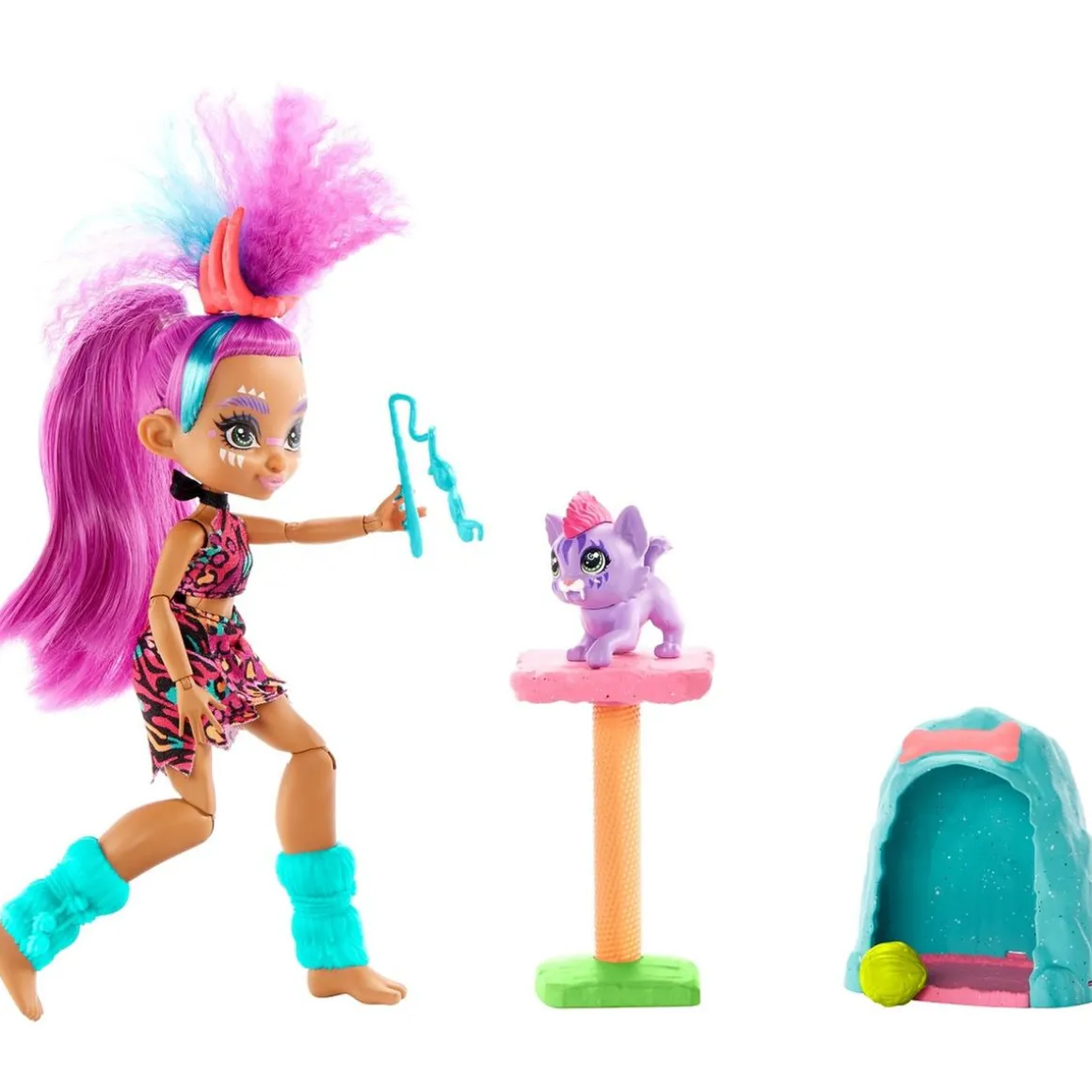Cave Club - Muñeca Roaralai - Playset Gatuno