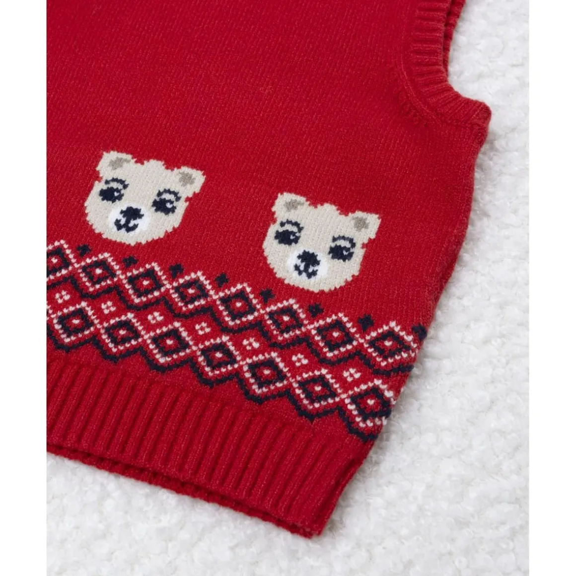 Chaleco bebé rojo con bordados