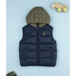 Chaleco infantil bicolor azul y verde
