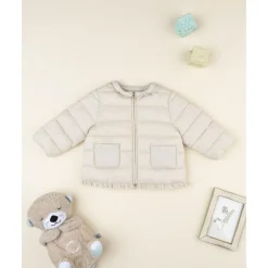 Chaqueta acolchada ligera niña beige