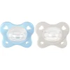 Chicco - Pack 2 chupetes Physio Dual Soft azul y beige (2-6m)