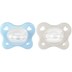 Chicco - Pack 2 chupetes Physio Dual Soft azul y beige (2-6m)