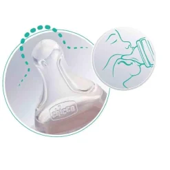 Chicco - Biberón beige de fluido medio 240 ml Perfect5