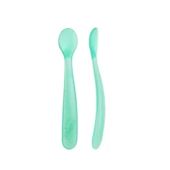 Chicco - Cuchara de silicona azul
