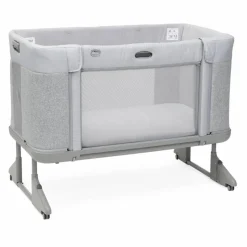 Chicco - Cuna de colecho Next2Me Forever Ash Grey Cross Collection