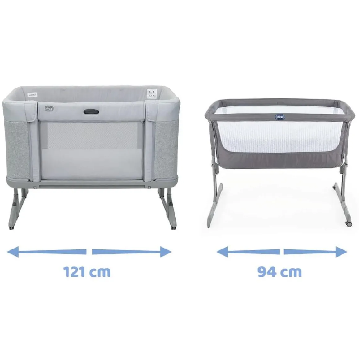 Chicco - Cuna de colecho Next2Me Forever Ash Grey Cross Collection