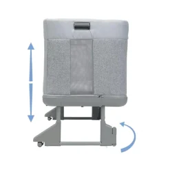 Chicco - Cuna de colecho Next2Me Forever Ash Grey Cross Collection