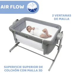 Chicco - Minicuna Next2Me Magic Evo Dark Grey