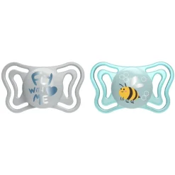 Chicco - Pack 2 chupetes Physio Light 2-6M - Azul (Varios modelos)