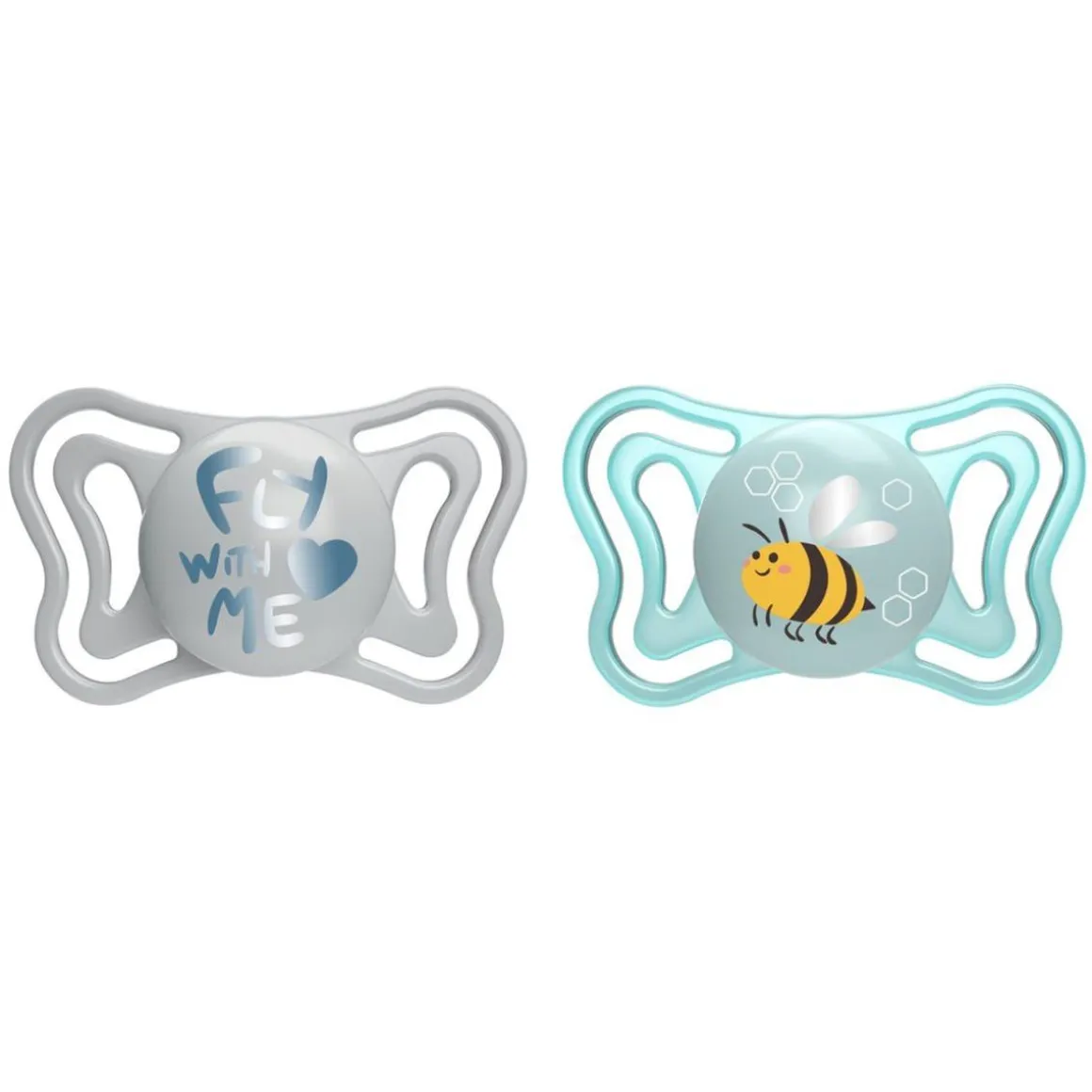Chicco - Pack 2 chupetes Physio Light 2-6M - Azul (Varios modelos)