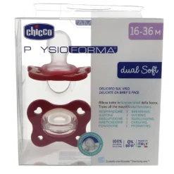 Chicco - Pack 2 Chupetes Physio Dual Soft 16-36M - Rosa