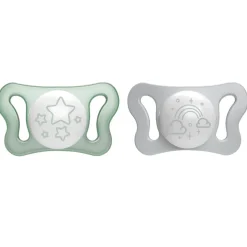 Chicco - Pack 2 chupetes Physio Light Glow 0-2M (Varios modelos)