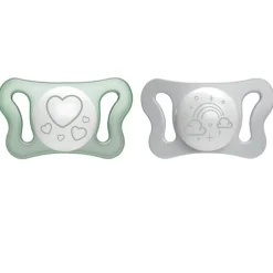 Chicco - Pack 2 chupetes Physio Light Glow 0-2M (Varios modelos)