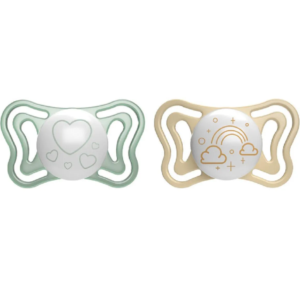 Chicco - Pack 2 chupetes Physio Light Glow 2-6M