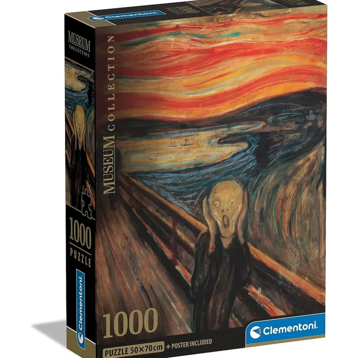 Clementoni - Colección Museum - El Grito - Puzzle de 1000 piezas, Arte y Rompecabezas de Pinturas Famosas ㅤ