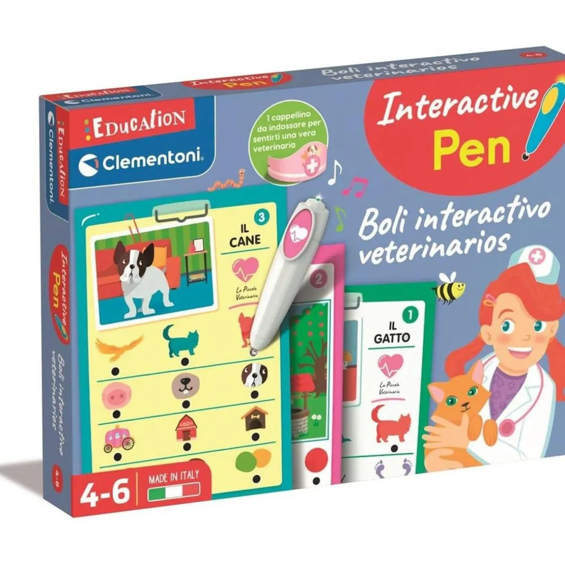 Clementoni - Juego de veterinaria interactivo, multicolor ㅤ