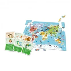 Clementoni - Juego educativo descubramos el mundo, geografía y mapas ㅤ