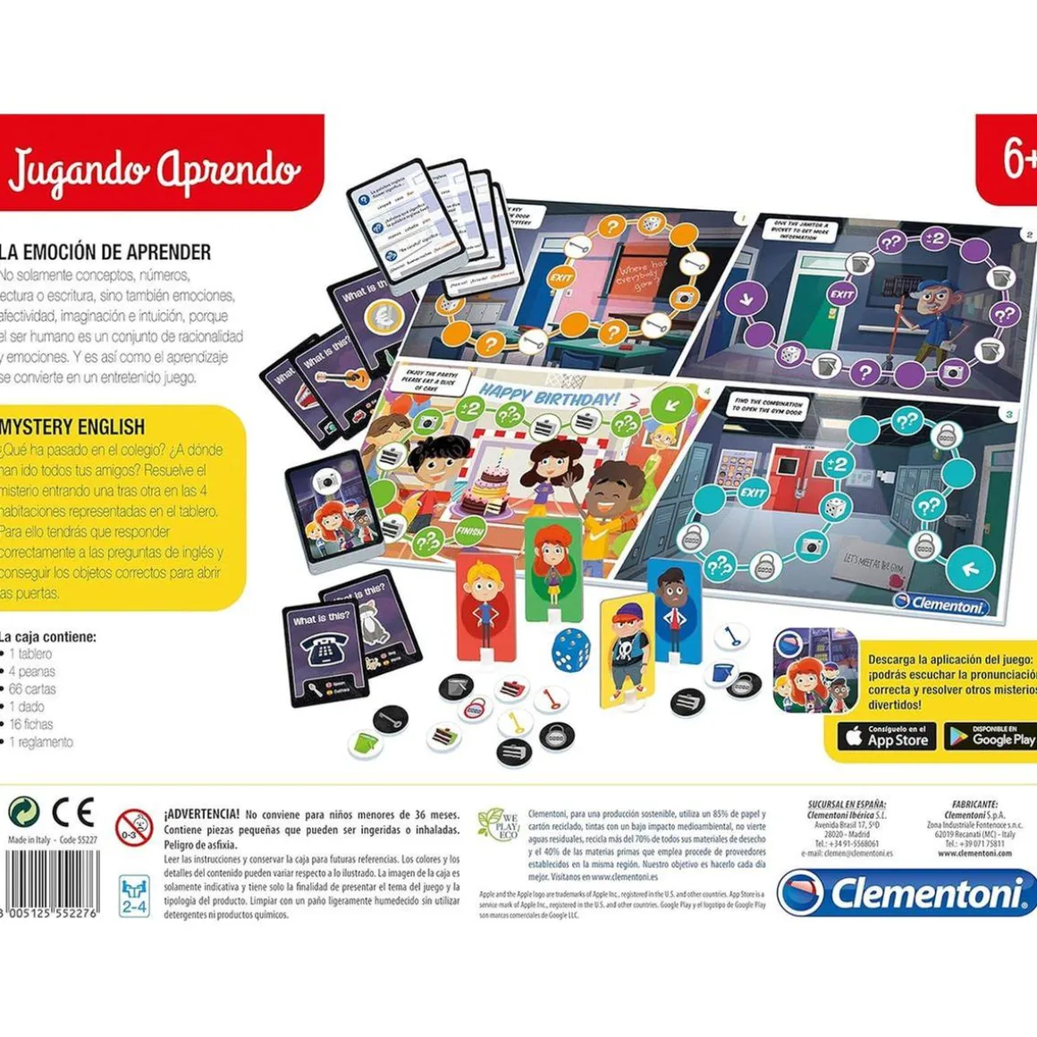 Clementoni - Juego educativo Mistery English en español ㅤ