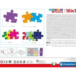 Clementoni - Peppa Pig - Puzzle Infantil Multicolor 10 en 1, de distinto tamaño para montar progresivamente ㅤ