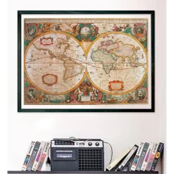 Clementoni - Puzzle de 1000 piezas con Mapa antiguo, fabricado en Italia ㅤ