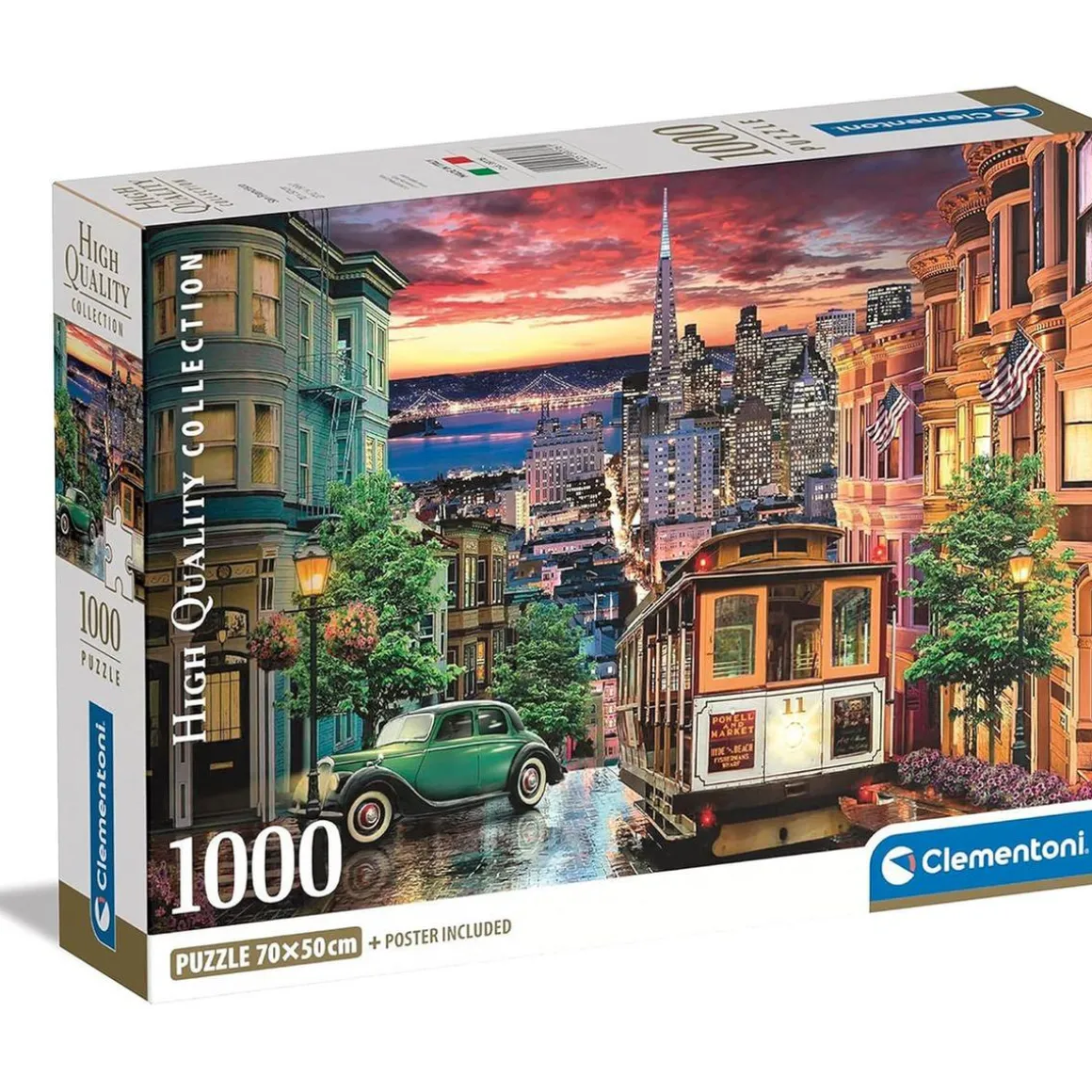 Clementoni - Puzzle de 1000 piezas de la colección San Francisco ㅤ
