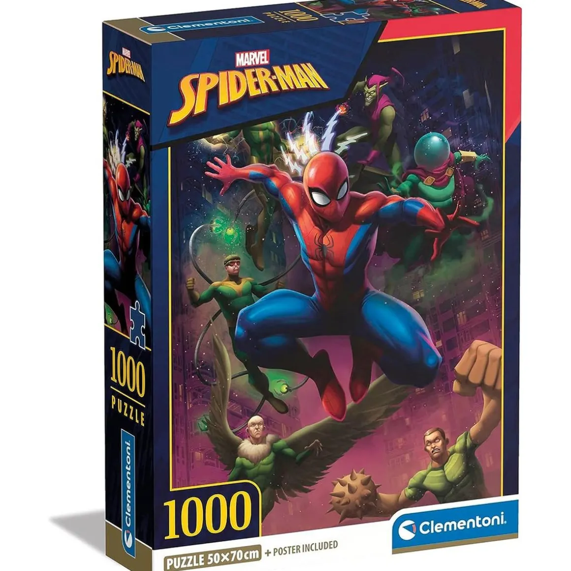 Clementoni - Puzzle de habilidad Spiderman Marvel, 1000 piezas ㅤ