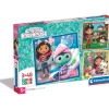 Clementoni - Puzzle Gabbys Dollshouse 3x48 ㅤ