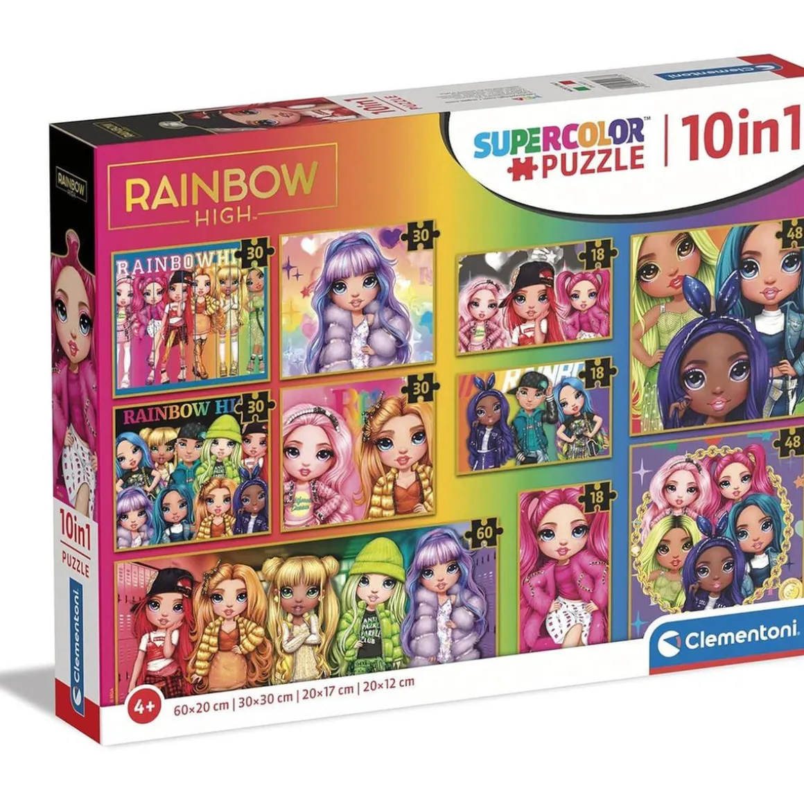 Clementoni - Puzzles progresivos multicolor de distintos tamaños 4 años en adelante ㅤ