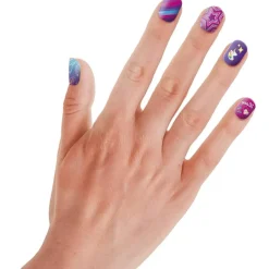 Clementoni - Set de uñas brillantes Crazy Chic en la oscuridad