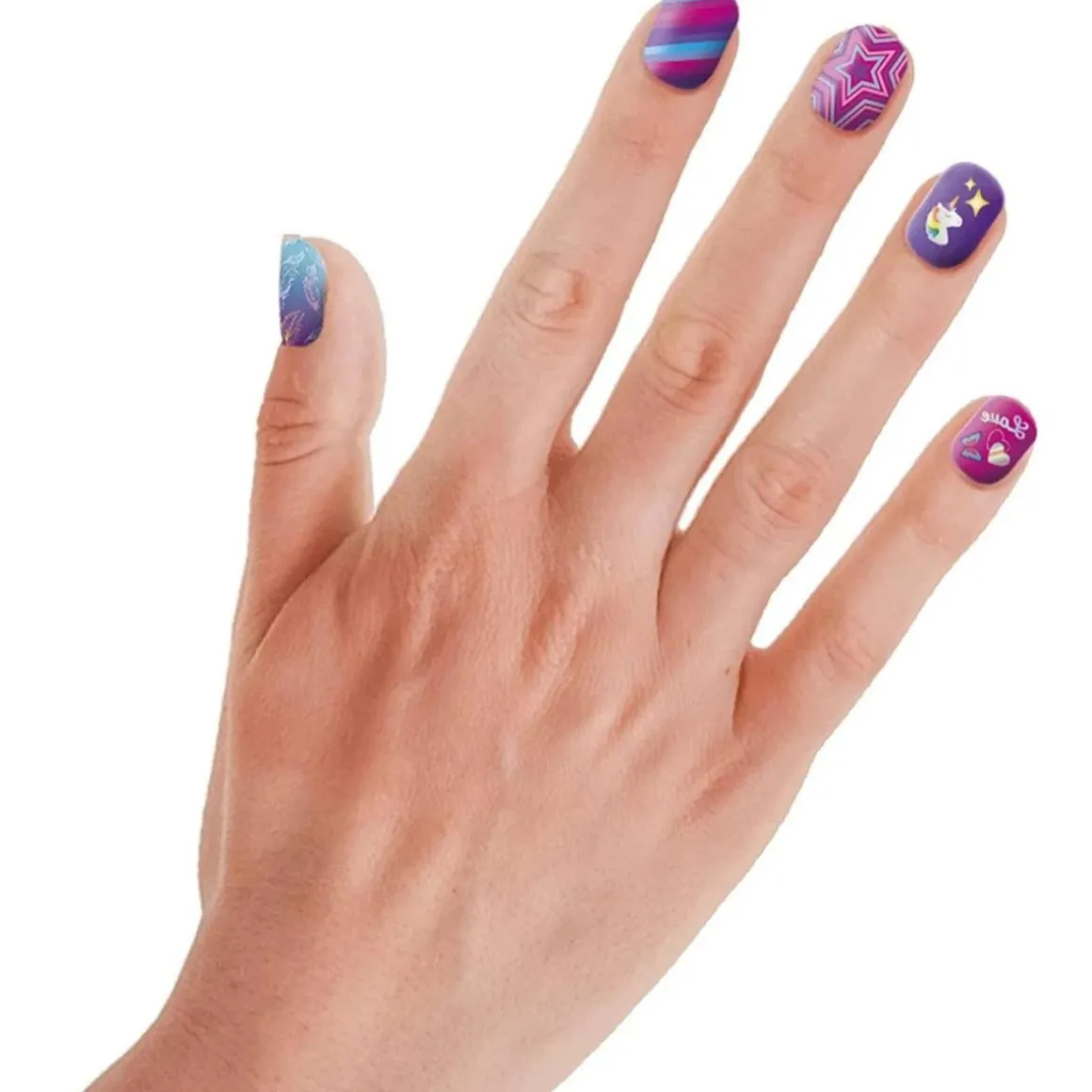 Clementoni - Set de uñas brillantes Crazy Chic en la oscuridad