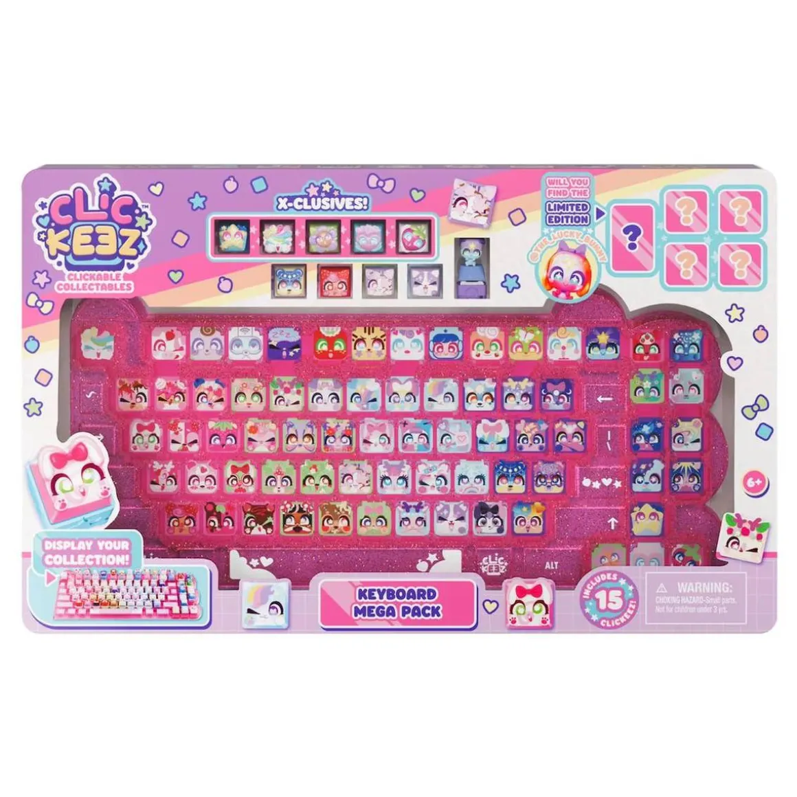 Clickeez - Keyboard Mega Pack con 15 teclas (Varios modelos)