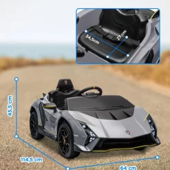 Coche eléctrico Lamborghini Autentica Gris