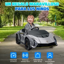Coche eléctrico Lamborghini Autentica Gris