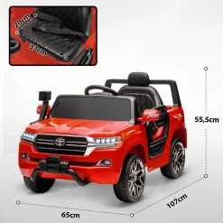 Coche eléctrico Toyota LAND CRUISER Rojo