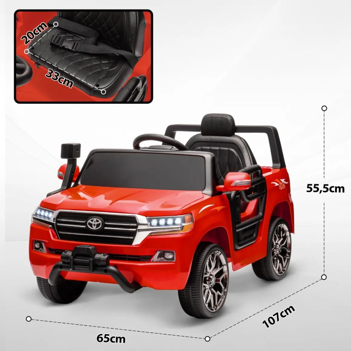 Coche eléctrico Toyota LAND CRUISER Rojo