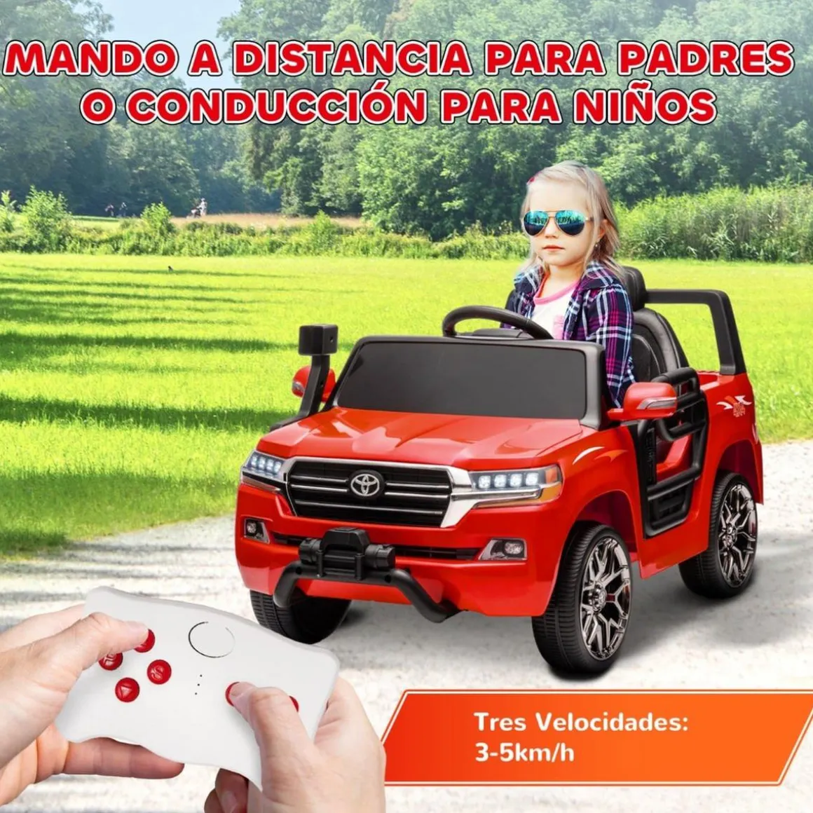 Coche eléctrico Toyota LAND CRUISER Rojo