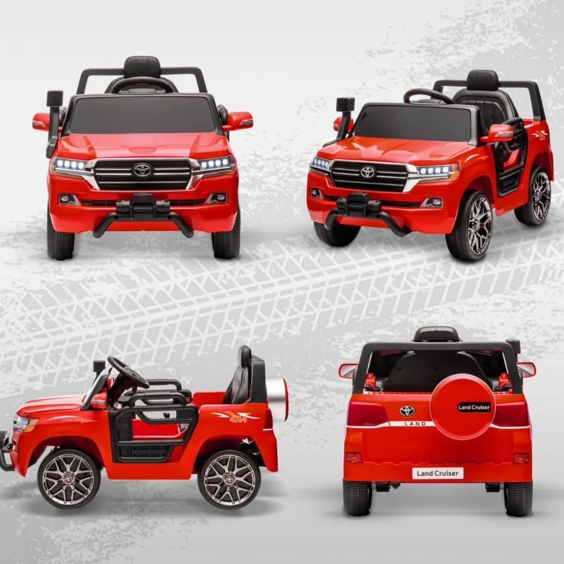 Coche eléctrico Toyota LAND CRUISER Rojo