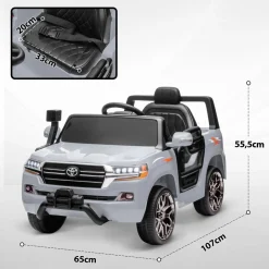 Coche eléctrico Toyota LAND CRUISER Gris
