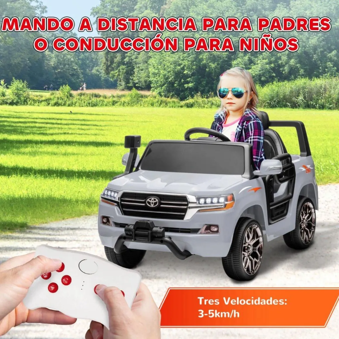 Coche eléctrico Toyota LAND CRUISER Gris