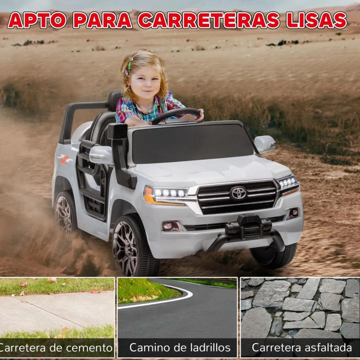 Coche eléctrico Toyota LAND CRUISER Gris
