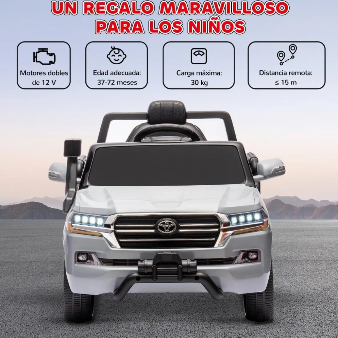 Coche eléctrico Toyota LAND CRUISER Gris