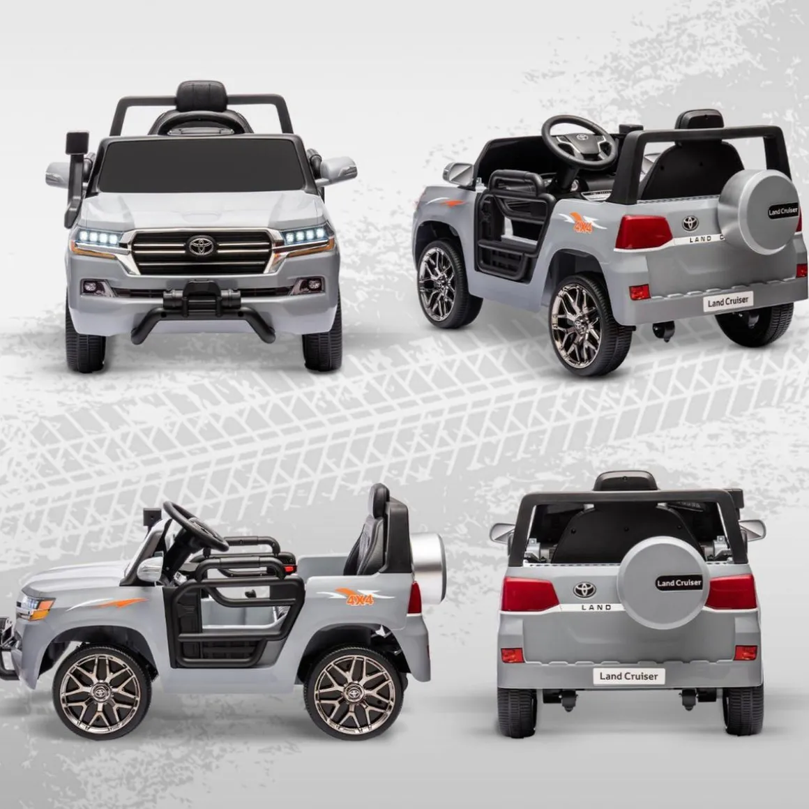 Coche eléctrico Toyota LAND CRUISER Gris