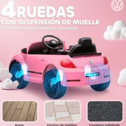 Coche eléctrico Volkswagen Beetle Rosa