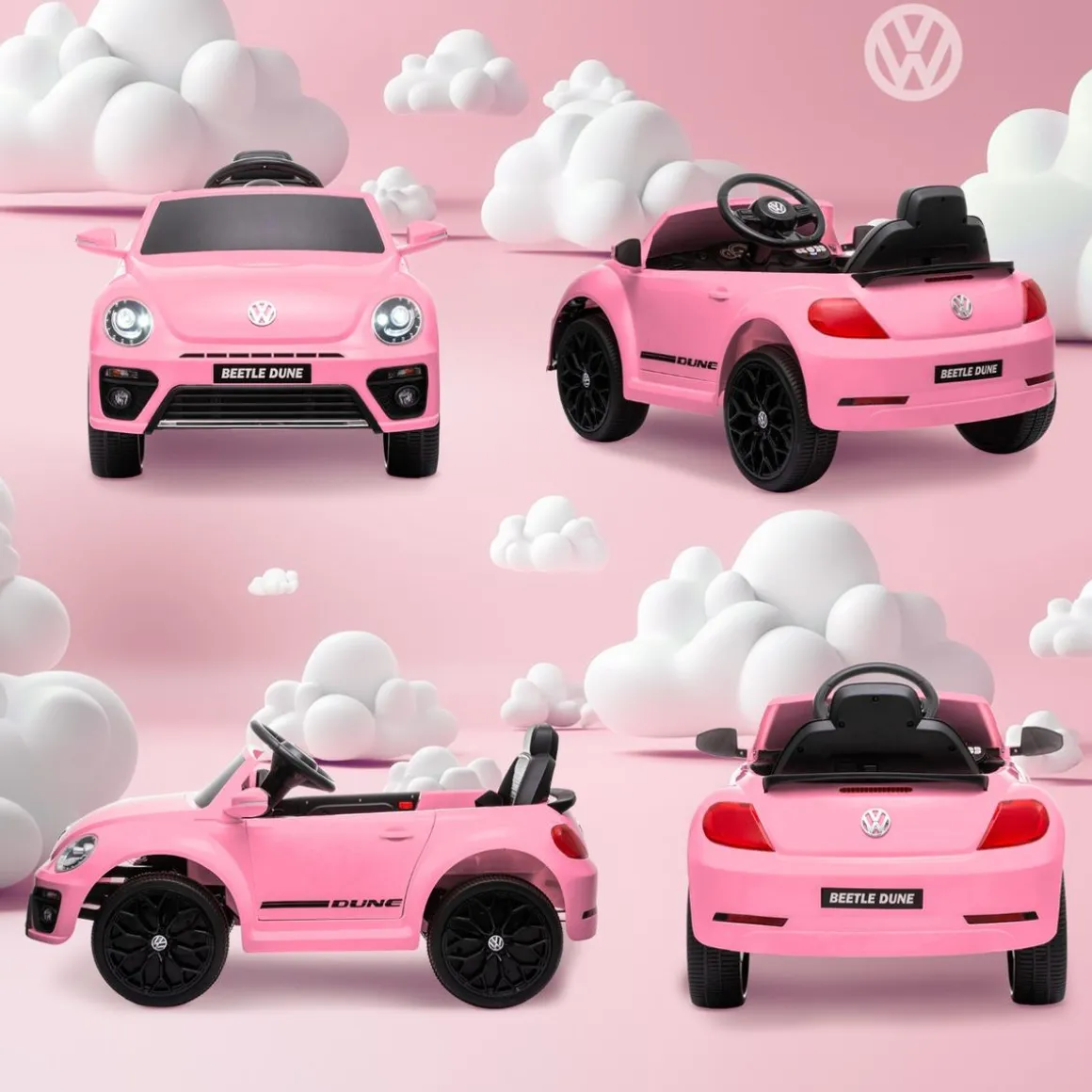 Coche eléctrico Volkswagen Beetle Rosa