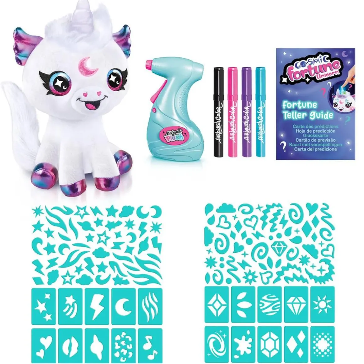 Colorea tu unicornio mágico con cuerno luminoso