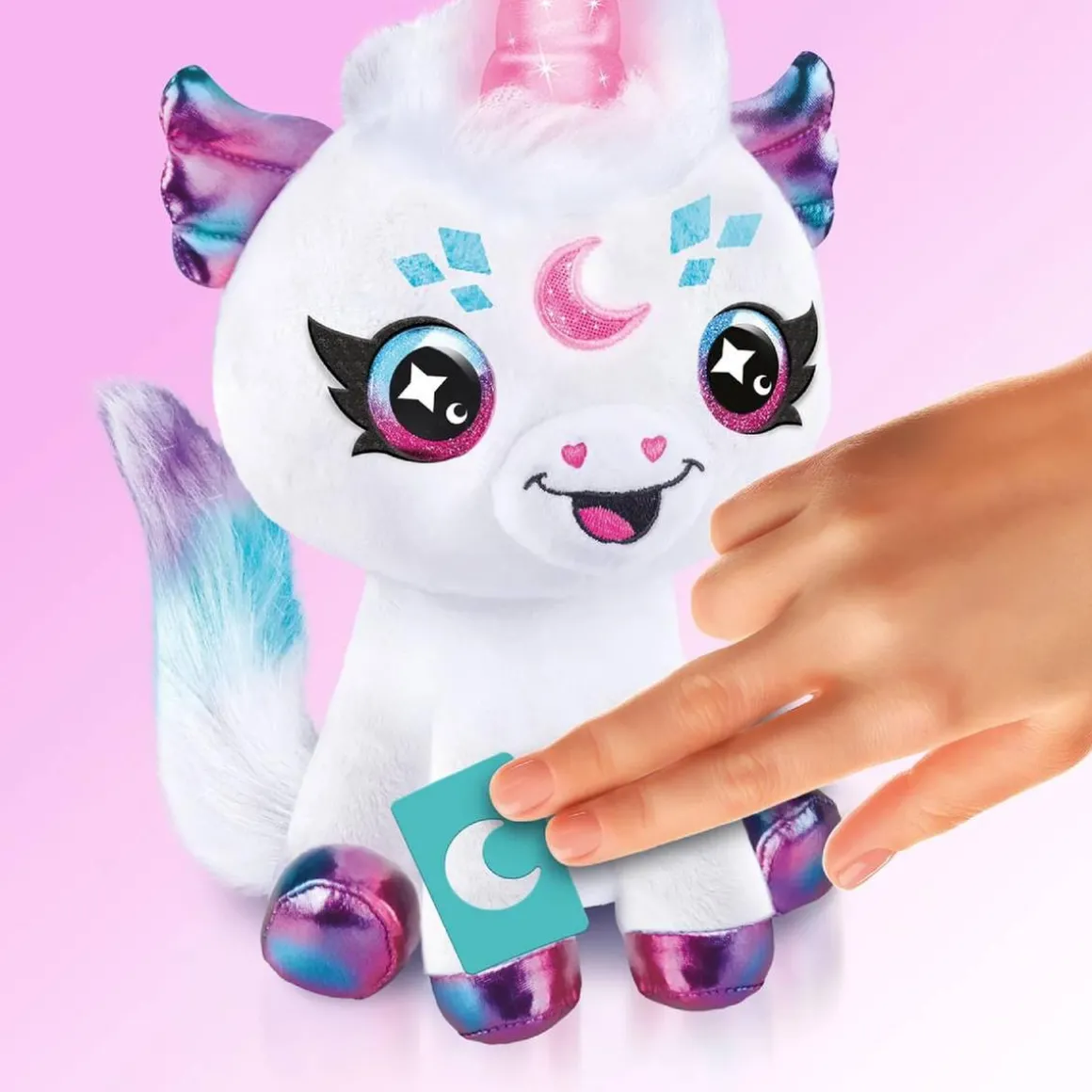 Colorea tu unicornio mágico con cuerno luminoso