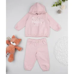 Conjunto jogging niña rosa "happy forever"