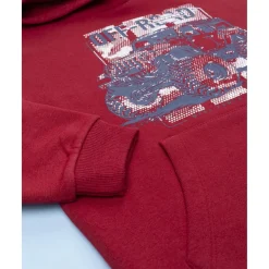Conjunto jogging niño burdeos/azul capucha